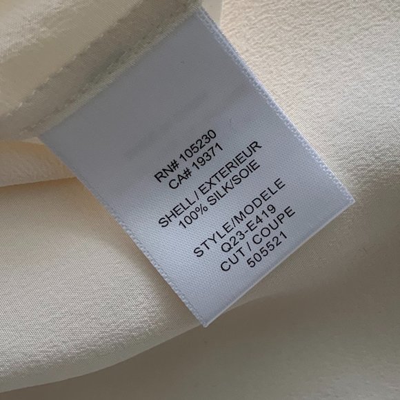Equipment Blouse, Off-White or Cream, SZ S - Picture 8 of 8